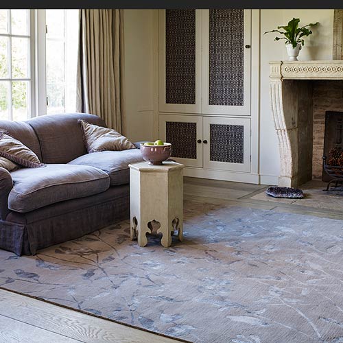 Himalayan Hand Knotted Rug in Sea Wheat Grey