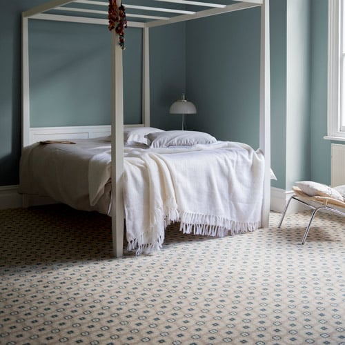 Ashley hicks wool carpet laid in bedroom